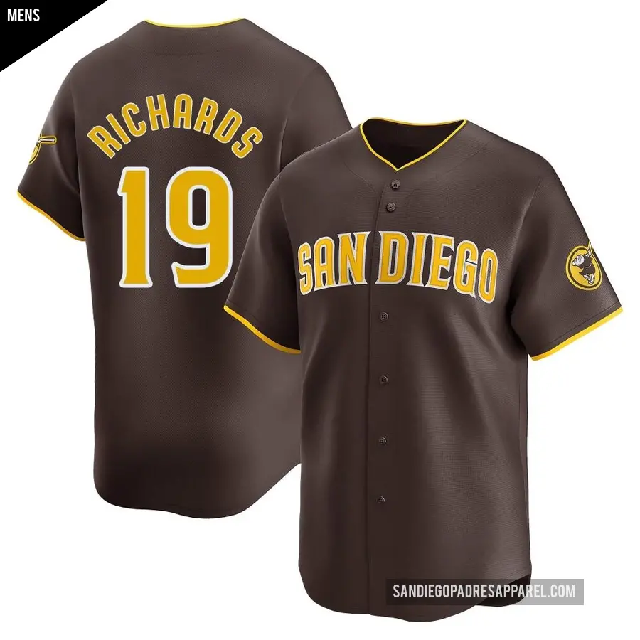 Men's San Diego Padres ＃19 Gene Richards Limited Brown Away Jersey