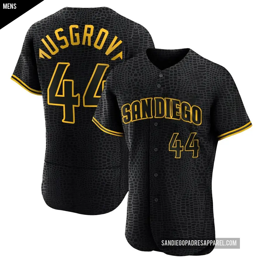 Men's San Diego Padres ＃44 Joe Musgrove Authentic Black Snake Skin City Jersey