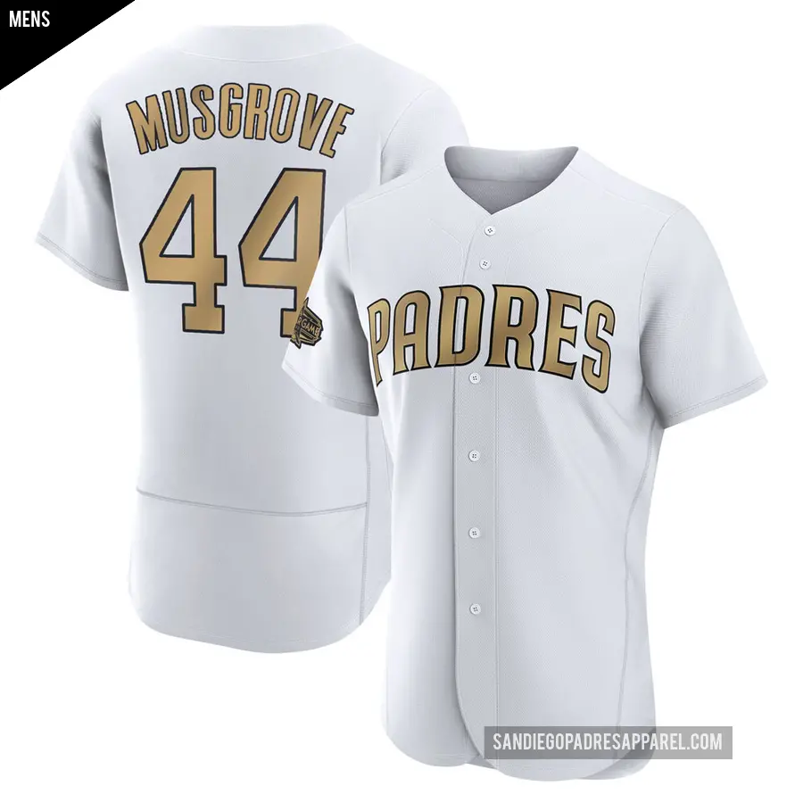 Men's San Diego Padres ＃44 Joe Musgrove Game White Authentic 2022 All-Star Jersey