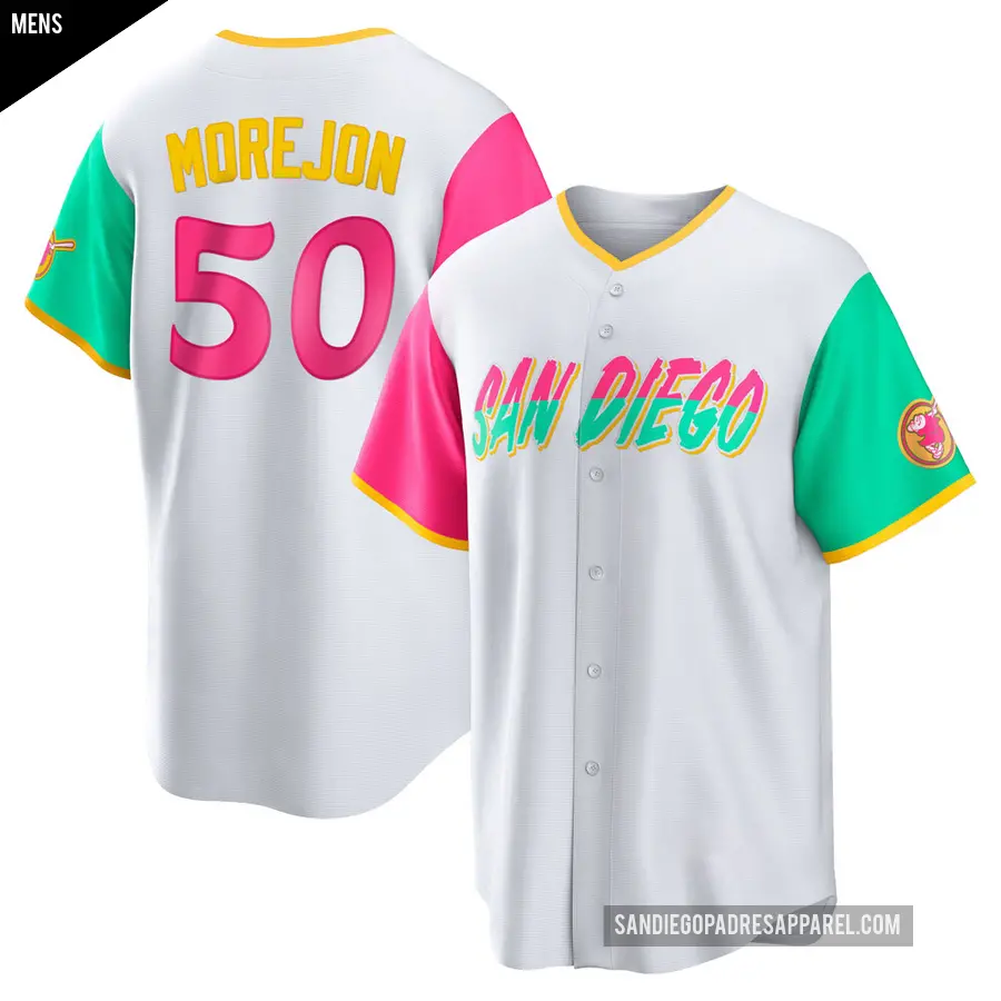 Men's San Diego Padres ＃50 Adrian Morejon Replica White 2022 City Connect Jersey