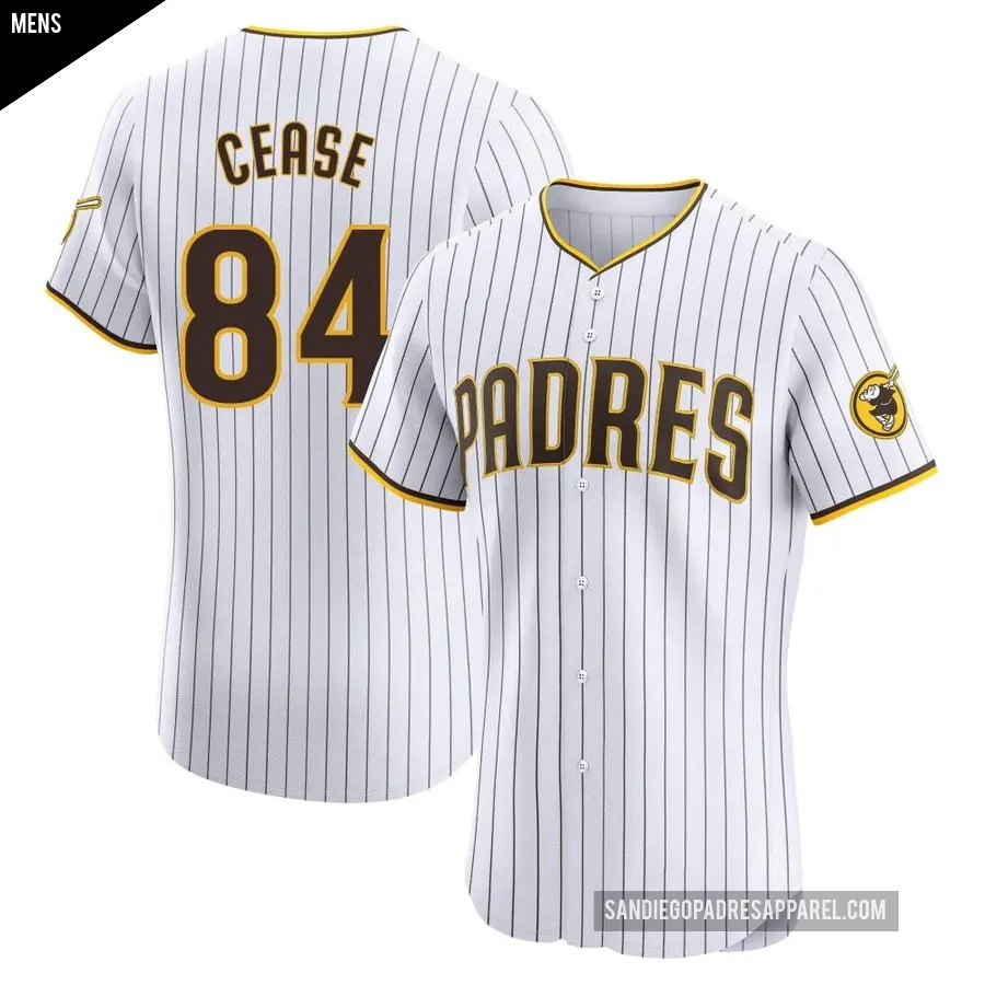 Men's San Diego Padres ＃84 Dylan Cease Elite White Home Jersey