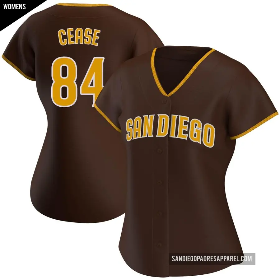 Women's San Diego Padres ＃84 Dylan Cease Authentic Brown Road Jersey