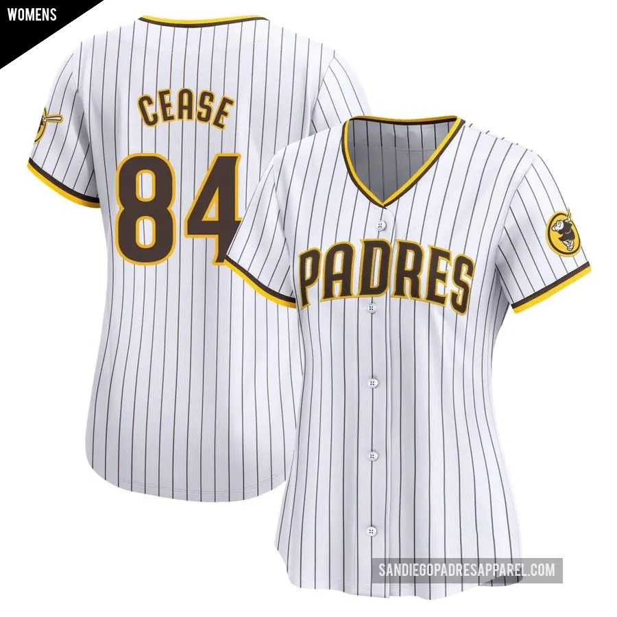 Women's San Diego Padres ＃84 Dylan Cease Limited White Home Jersey