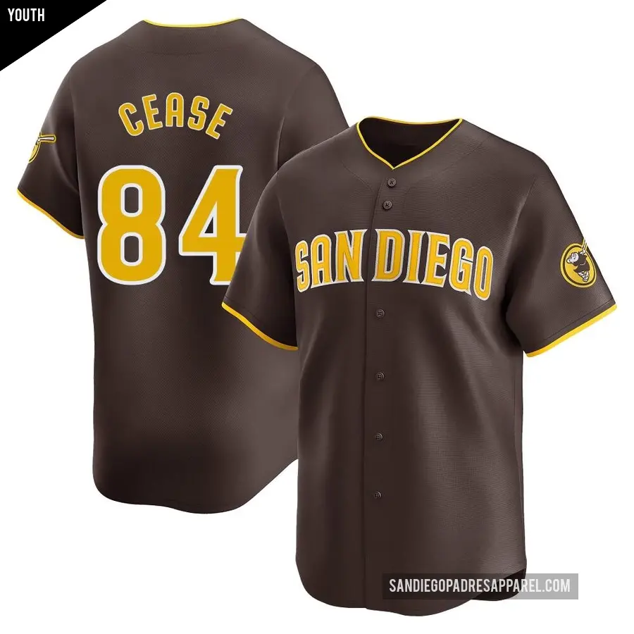 Youth San Diego Padres ＃84 Dylan Cease Limited Brown Away Jersey