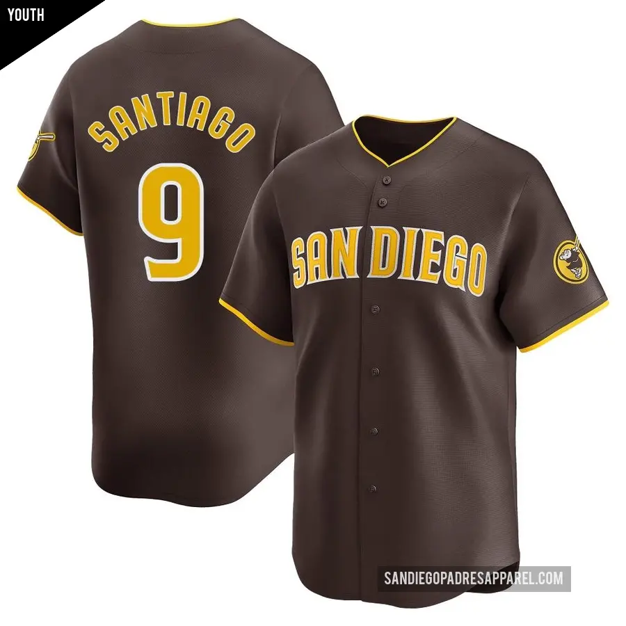 Youth San Diego Padres ＃9 Benito Santiago Limited Brown Away Jersey